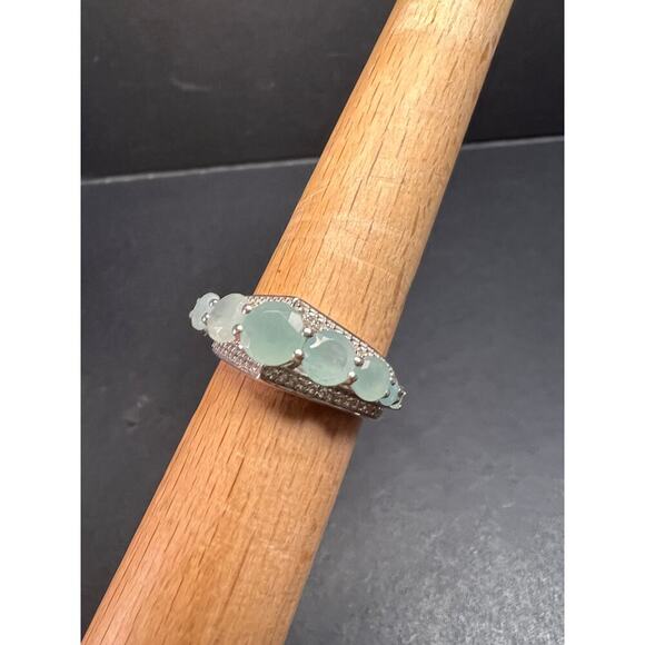 NEW Grandidierite and zircon sterling silver ring size 8 - Picture 15 of 16